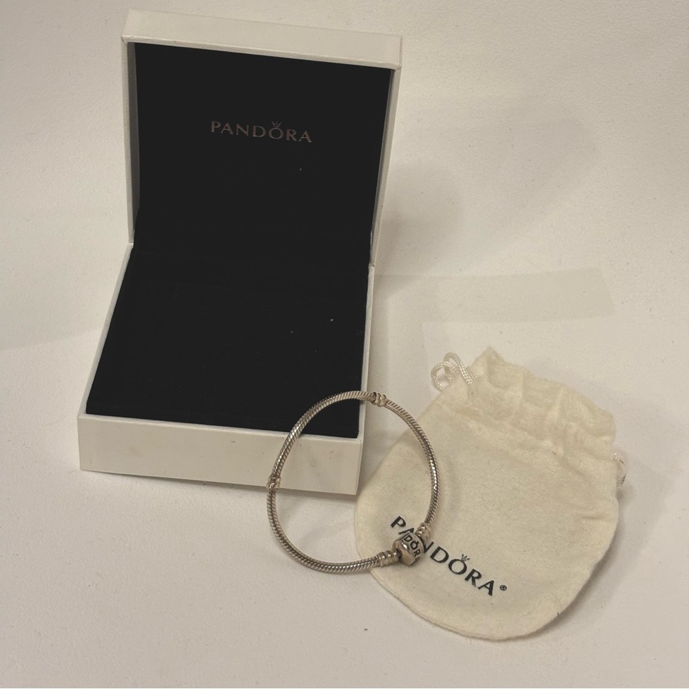 Pandora Silver Bracelet with Heart Charm